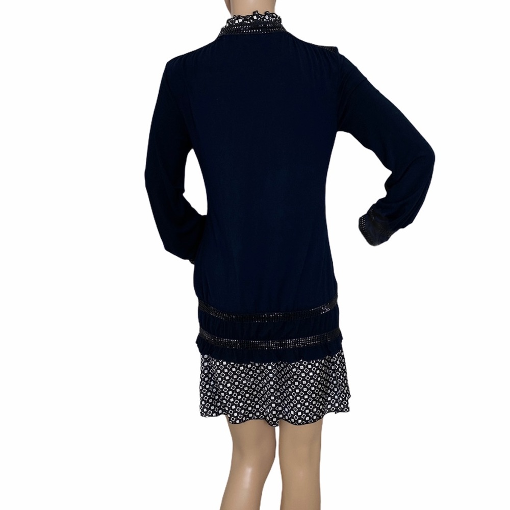 FRACOMINA Italy Women’s Fashion Mini Dress Blue ALSU00549 - Picture 4 of 8